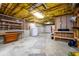 Unfinished basement area featuring exposed insulation and concrete flooring, offering potential for customization at 7090 Valley Landing Ct, Cumming, GA 30041