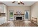 A cozy room with a decorative fireplace and backyard access at 2680 Pine Tree Ne Rd # 2, Atlanta, GA 30324
