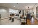 Open-concept living space connects the living room, kitchen, and dining room at 510 Heards Ferry Rd, Atlanta, GA 30328