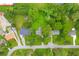 Neighborhood aerial view, showing home, lawn and other houses at 2199 Clairmont Cir, Snellville, GA 30078