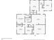 Detailed floor plan showcasing the layout of the home, including room dimensions and closet locations at 2199 Clairmont Cir, Snellville, GA 30078