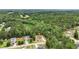 Aerial view of neighborhood, highlighting the homes secluded setting among mature trees at 509 Grace Ln, Villa Rica, GA 30180