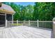 Large backyard deck with great views of the woods at 8040 Banks Mill Rd, Douglasville, GA 30135