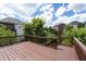 View from a stained deck in a fenced yard at 812 Autry Oak Ct, Alpharetta, GA 30022