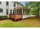 Backyard featuring a screened-in porch and wood deck at 1552 Brentwood Dr, Marietta, GA 30062