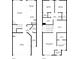 Detailed floor plan showcasing the layout of the home's two floors, including room dimensions at 2404 Fitts Dr, Conyers, GA 30094