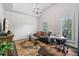 Cozy office space with vaulted ceilings, plantation shutters, and comfortable seating at 452 Rockford Pass, Marietta, GA 30064