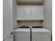 Convenient laundry room equipped with full-sized washer and dryer and ample storage at 2515 Gadsen Walk, Duluth, GA 30097