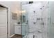 Beautiful bathroom with a tiled shower and vanity area at 141 Olde Heritage Way, Woodstock, GA 30188