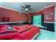 Themed bedroom with a double bed and wall decor at 141 Olde Heritage Way, Woodstock, GA 30188