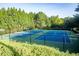 Community tennis courts provide ample space for sports and recreation surrounded by lush greenery at 141 Olde Heritage Way, Woodstock, GA 30188