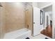 Neat bathroom featuring a tiled shower and tub combination at 2412 St Davids Sq # 16, Kennesaw, GA 30152