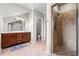 Bathroom features a double sink vanity and a tiled walk-in shower at 2412 St Davids Sq # 16, Kennesaw, GA 30152