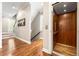 Hallway featuring tile floors, an elevator, and access to the staircase at 2412 St Davids Sq # 16, Kennesaw, GA 30152