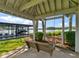 Relaxing porch with swing overlooking covered boat dock and waterfront at 2775 Club Valley Ct, Jonesboro, GA 30236