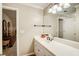 Bathroom with white countertop, large mirror and views to adjacent rooms at 2885 Coles Way, Atlanta, GA 30350