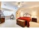 Bedroom with warm lighting, neutral color scheme and ceiling fan at 2885 Coles Way, Atlanta, GA 30350