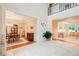 Bright foyer with marble floors that flows into the dining room and living room at 2885 Coles Way, Atlanta, GA 30350