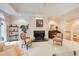 The living room offers a fireplace, neutral colors, and cozy seating at 2885 Coles Way, Atlanta, GA 30350