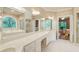 Large main bathroom with double vanities, stand-up shower, and jetted tub at 2885 Coles Way, Atlanta, GA 30350