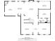Detailed floor plan showcasing the layout of the first floor, including the kitchen, living room, and bedrooms at 1344 Hamilton Creek Nw Dr, Kennesaw, GA 30152