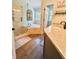 Beautiful bathroom features updated vanity, tiled walk-in shower, and a soaking tub at 1581 Shetland Pony Ct, Suwanee, GA 30024