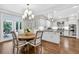 Bright breakfast nook features french doors and stainless steel appliances at 575 Valley Hall Dr, Sandy Springs, GA 30350