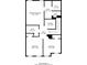 Second floor plan featuring a primary bedroom with walk-in closet, two bedrooms, bathrooms, laundry, and hall at 235 Orchard Dr, Covington, GA 30014
