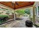 Relaxing covered patio with wood ceiling overlooking the backyard at 205 Camden Creek Ct, Lawrenceville, GA 30043