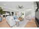 Spacious living area with open floor plan, fireplace, and modern decor at 2297 Nesbitt Ne Dr, Brookhaven, GA 30319