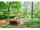 Lush backyard with patio and seating area, perfect for outdoor entertaining near the house at 3027 Vista Brook Dr, Decatur, GA 30033