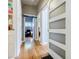 Hallway features modern doors, hardwood floors and access to multiple rooms at 3027 Vista Brook Dr, Decatur, GA 30033