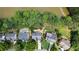 An aerial view of luxurious homes with backyard pools and private access to the beautiful, lush green lake at 1775 Porterton Way, Cumming, GA 30041