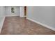 This finished basement has gray walls, recessed lighting and tile floors at 33 Moriah Ne Way, Rydal, GA 30171