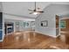 Spacious living room with hardwood floors, a fireplace and an open floor plan at 33 Moriah Ne Way, Rydal, GA 30171