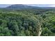 An aerial view shows the lush property, trees and view of Stone Mountain at 1500 Historic Vw, Stone Mountain, GA 30087