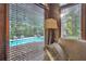 Relaxing view of the private backyard swimming pool and surrounding greenery at 1500 Historic Vw, Stone Mountain, GA 30087