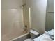 Clean bathroom featuring a standard tub-shower and a single sink vanity at 504 Edgewood Trce, Mcdonough, GA 30253