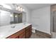 Bright bathroom with double vanity, modern fixtures, separate shower and tub for a spa-like experience at 109 Paulownia Cir, Mcdonough, GA 30253