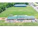 Aerial view of a recreation area with sports fields and a covered shelter at 109 Paulownia Cir, Mcdonough, GA 30253