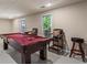 Basement area featuring a pool table and seating at 1605 Spinnaker Drive, Alpharetta, GA 30005