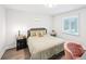 Cozy bedroom with neutral tones, plush bedding, and a window at 5077 Martindale Ln, Stone Mountain, GA 30088