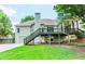 The backyard has a deck, patio, and two-car garage at 1122 Cayuga Ct, Dacula, GA 30019