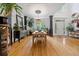 Elegant dining room with hardwood floors, high ceilings, and plenty of space for entertaining guests at 3438 Winborn Walk Northwest Nw, Kennesaw, GA 30152