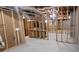 Unfinished basement showing framing, duct work, and concrete walls at 5690 Rutland Trce, Lithonia, GA 30058