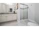 Bathroom features marble floors and a tiled shower at 5690 Rutland Trce, Lithonia, GA 30058