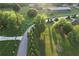 Landscape with tall trees and manicured shrubs lines a private driveway leading to a grand estate at 5690 Rutland Trce, Lithonia, GA 30058