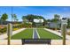 Bocce ball court with manicured green space and seating for friendly games and recreation at 782 Brooke View Drive, Canton, GA 30115