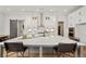 Bright, open kitchen featuring white cabinets, stainless steel appliances, and an oversized center island at 782 Brooke View Drive, Canton, GA 30115