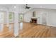 Spacious living room with wood floors and a cozy fireplace at 2737 Fontainebleau Drive, Dunwoody, GA 30360
